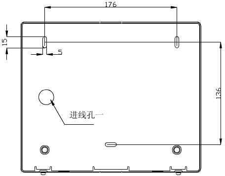 轉(zhuǎn)換開關(guān)采用壁掛式安裝，安裝孔位置和安裝孔距